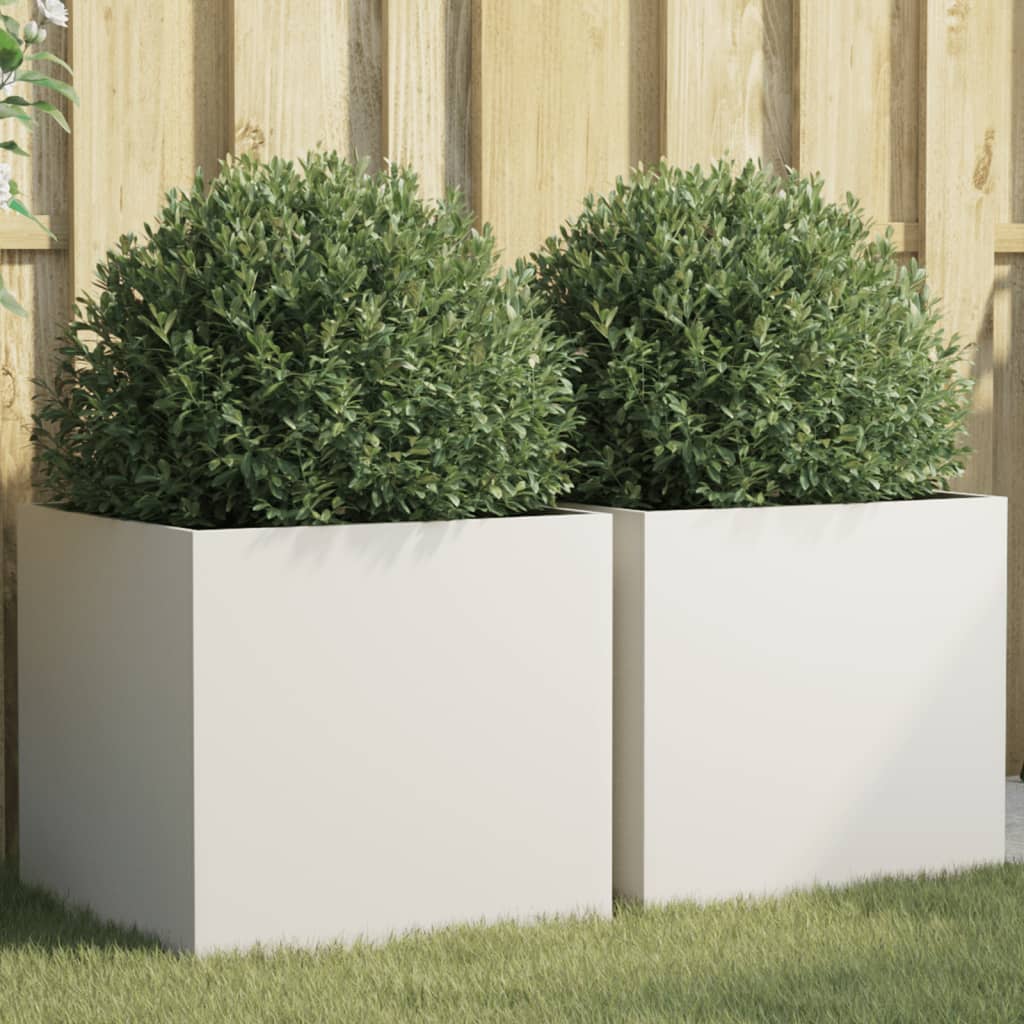 Planter Silver Galvanised Steel