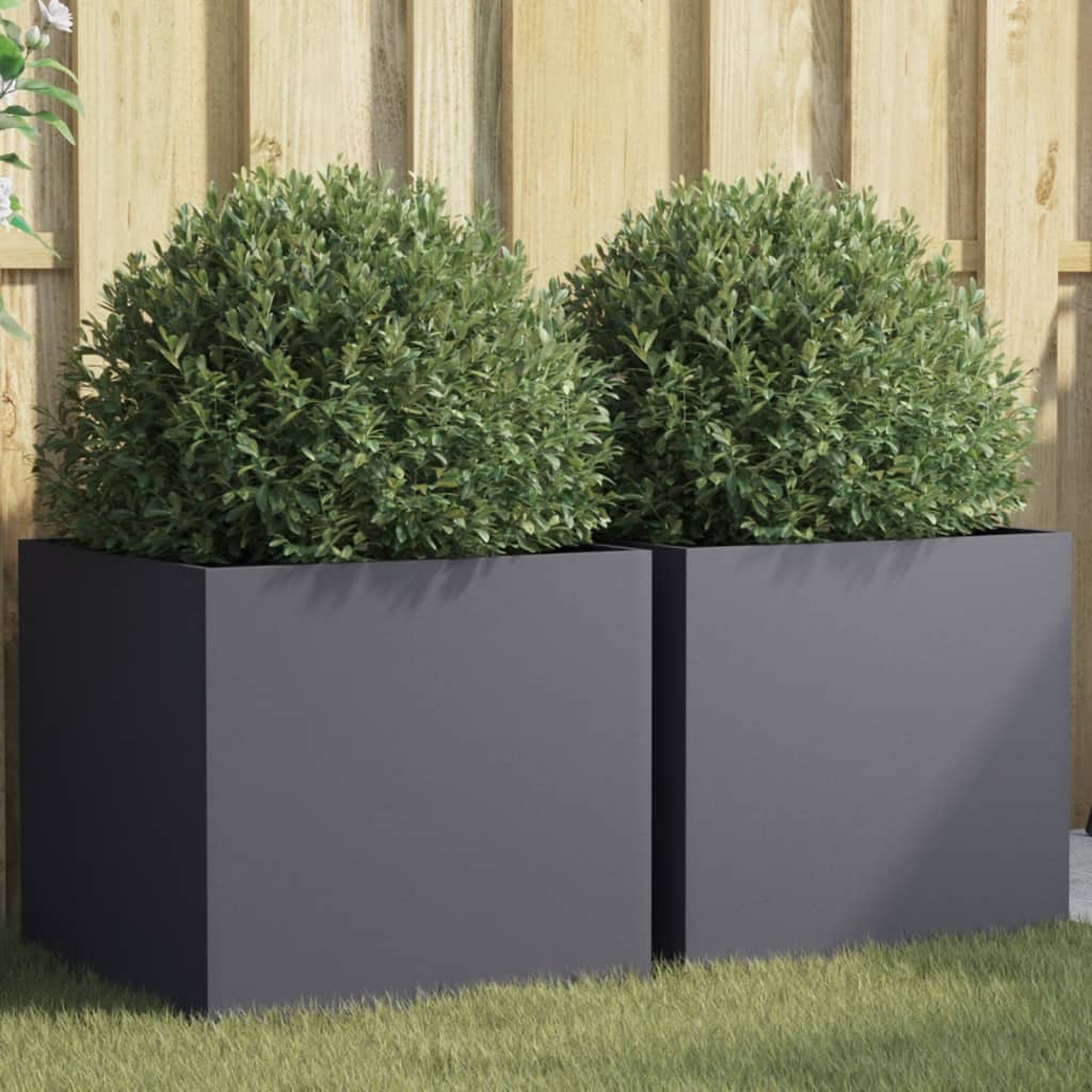Planter Silver Galvanised Steel
