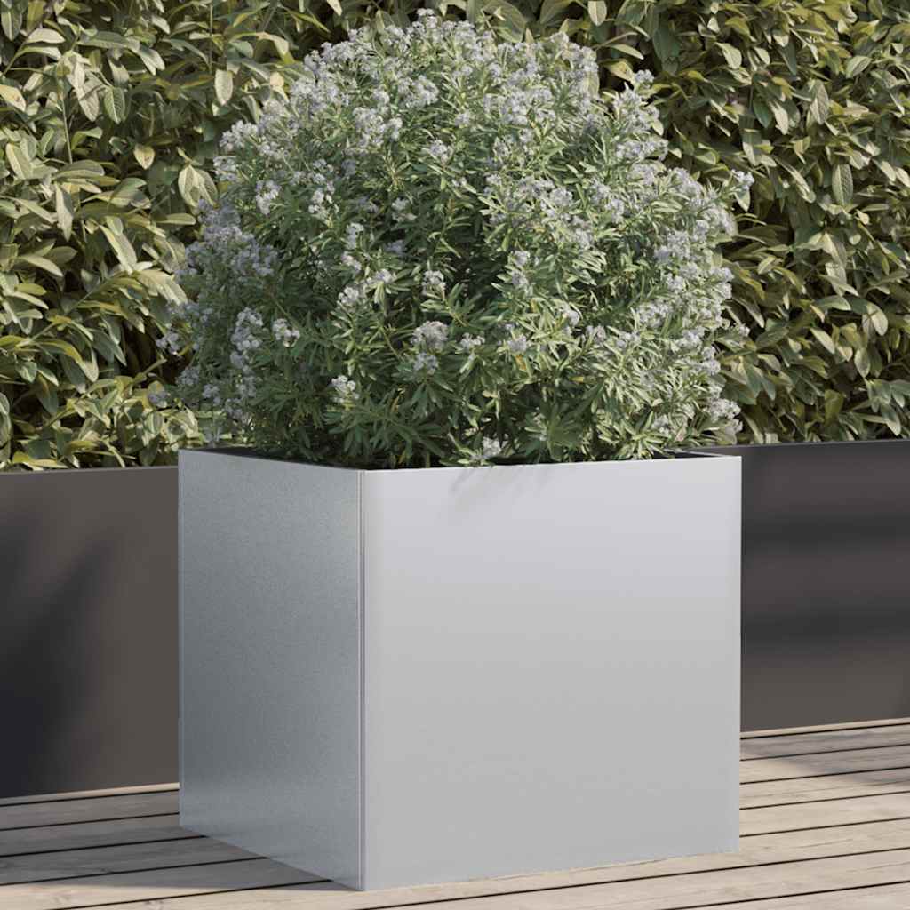 Planter Silver Galvanised Steel