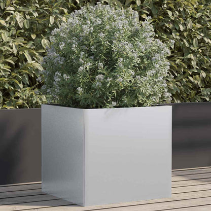 Planter Silver Galvanised Steel
