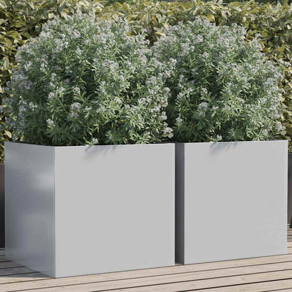 Planter Silver Galvanised Steel