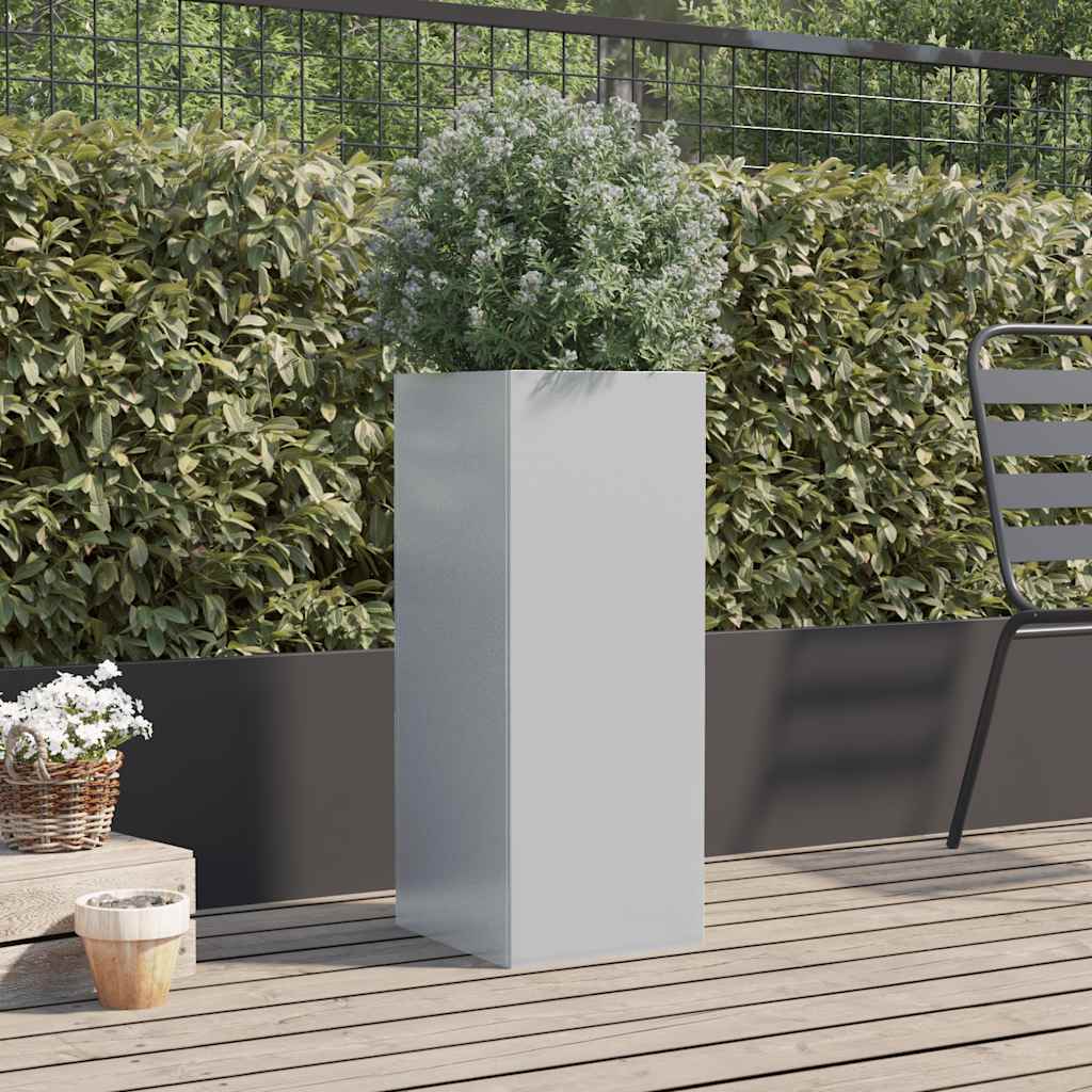 Planter Silver Galvanised Steel