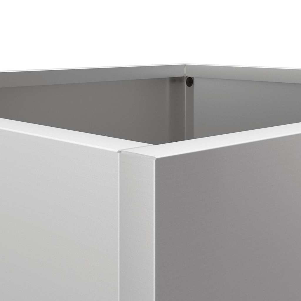 Planter Silver Galvanised Steel