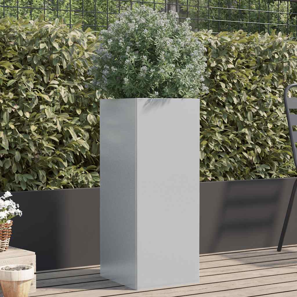 Planter Silver Galvanised Steel