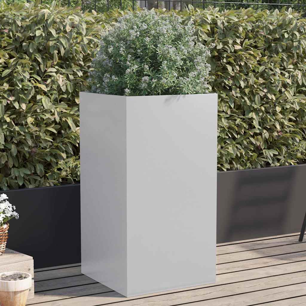 Planter Silver Galvanised Steel