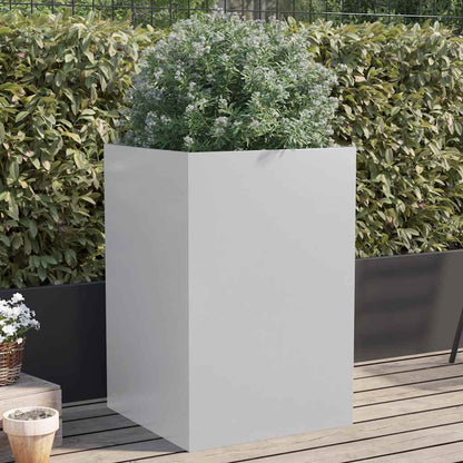 Planter Silver Galvanised Steel