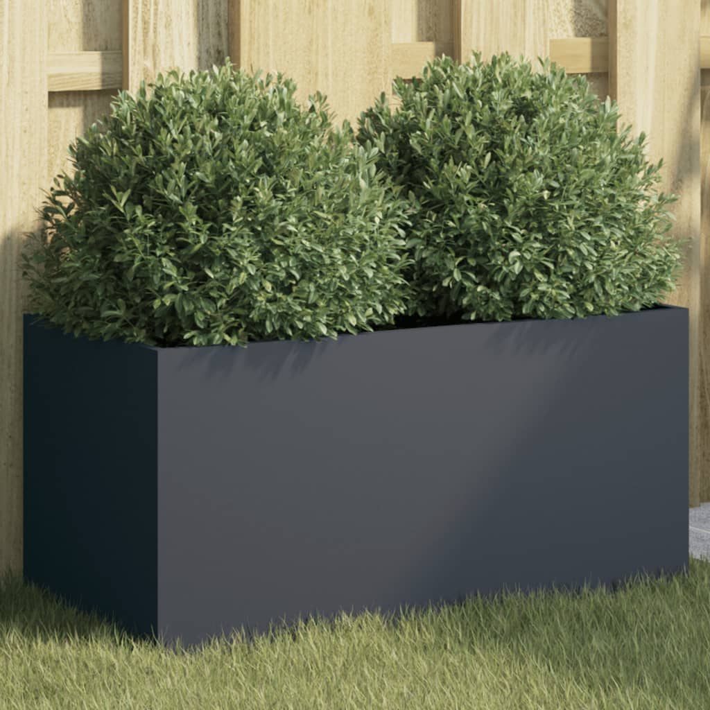 Planter Silver Galvanised Steel