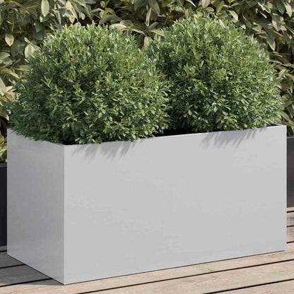 Planter Silver Galvanised Steel