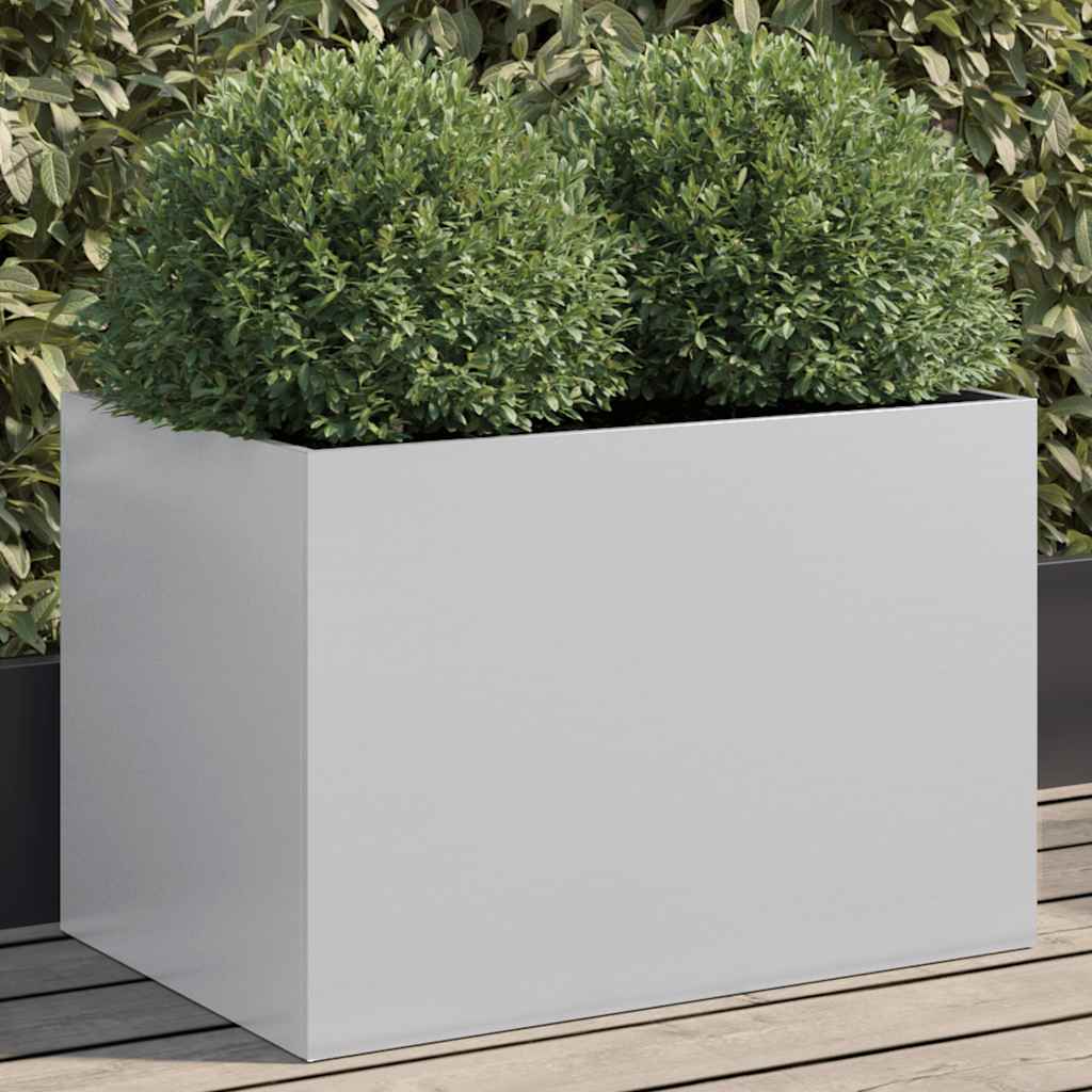 Planter Silver Galvanised Steel