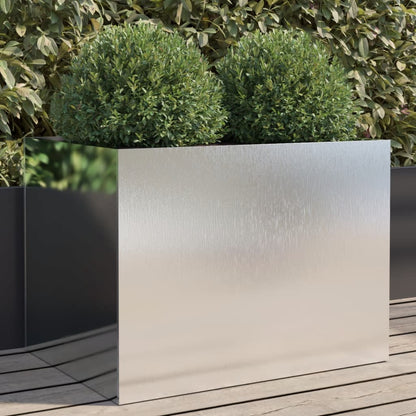 Planter Silver Galvanised Steel