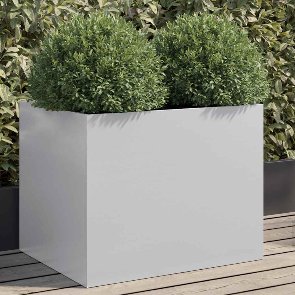 Planter Silver Galvanised Steel