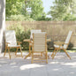 Folding Garden Reclining Chairs 2 Pcs With Cushions Bamboo