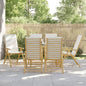 Folding Garden Reclining Chairs 2 Pcs With Cushions Bamboo
