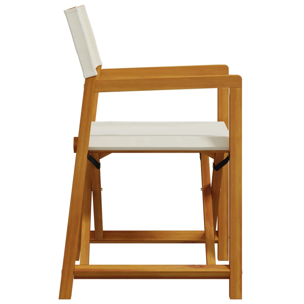 6 Pcs Folding Garden Chairs White Fabric