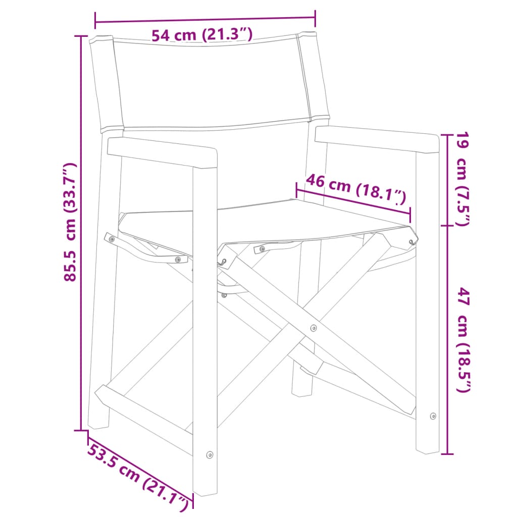 6 Pcs Folding Garden Chairs White Fabric