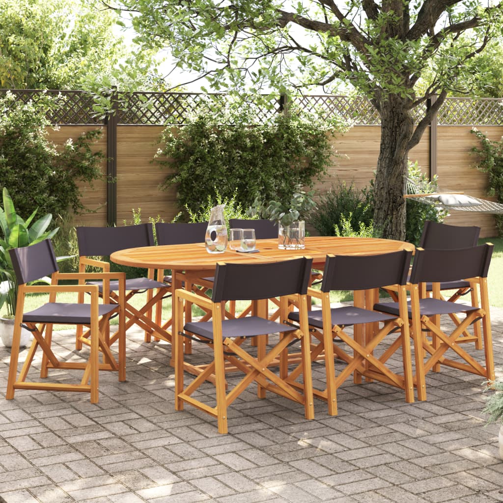 6 Pcs Folding Garden Chairs White Fabric