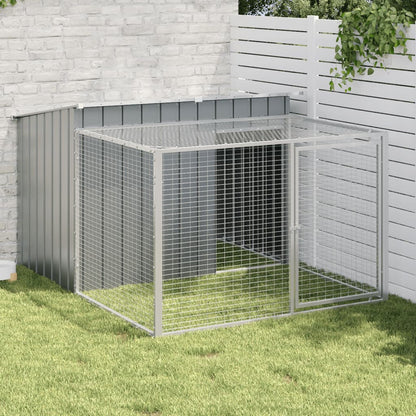Dog House With Roof Anthracite Galvanised Steel