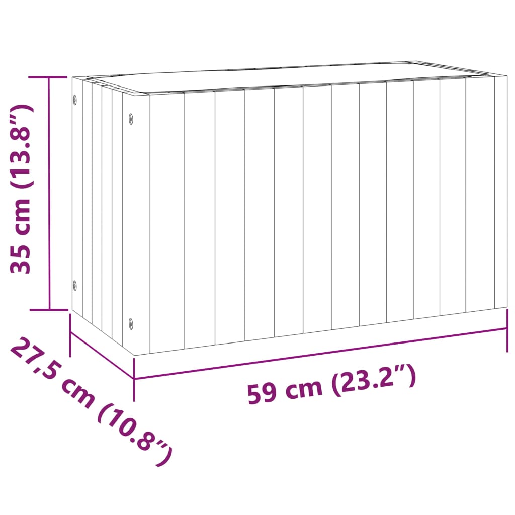 Garden Planter Solid Wood Acacia