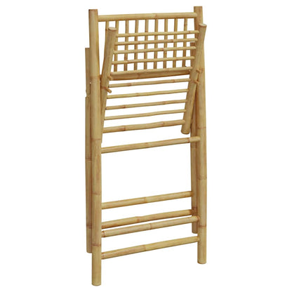 2 Piece Folding Bistro Chairs With Cushions Bamboo