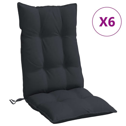 Highback Chair Cushions 6 Pcs Oxford Fabric