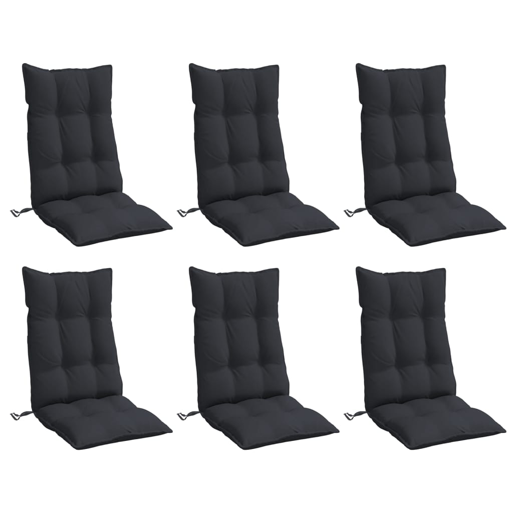 Highback Chair Cushions 6 Pcs Oxford Fabric