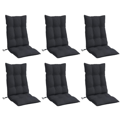 Highback Chair Cushions 6 Pcs Oxford Fabric