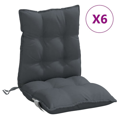 Lowback Chair Cushions 6 Pcs Oxford Fabric