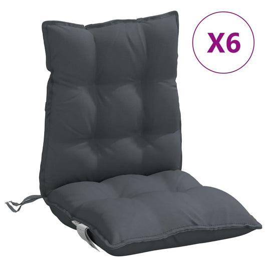 Lowback Chair Cushions 6 Pcs Oxford Fabric