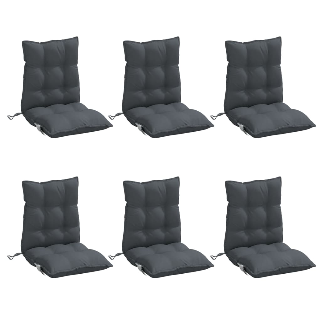 Lowback Chair Cushions 6 Pcs Oxford Fabric