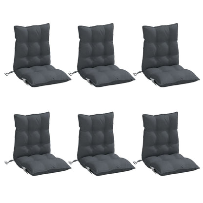 Lowback Chair Cushions 6 Pcs Oxford Fabric