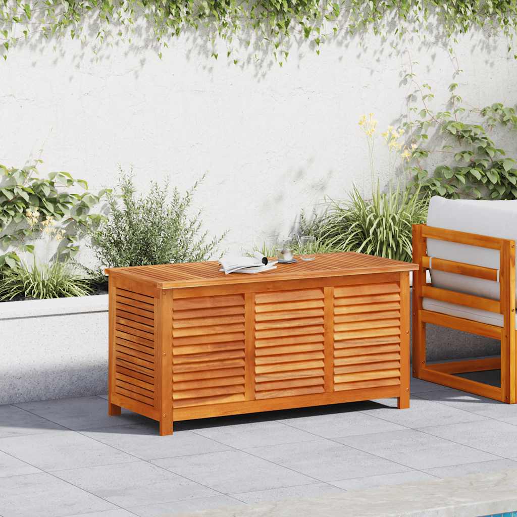 Garden Storage Box With Louver Solid Wood Acacia