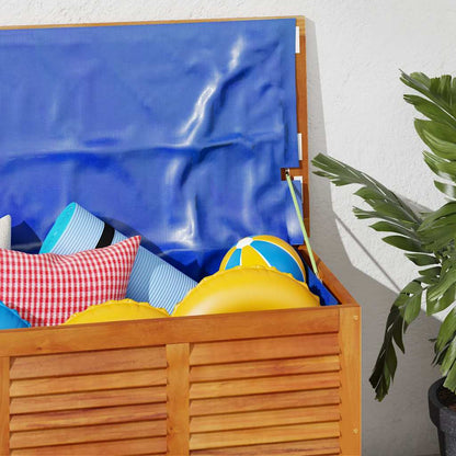 Garden Storage Box With Louver Solid Wood Acacia