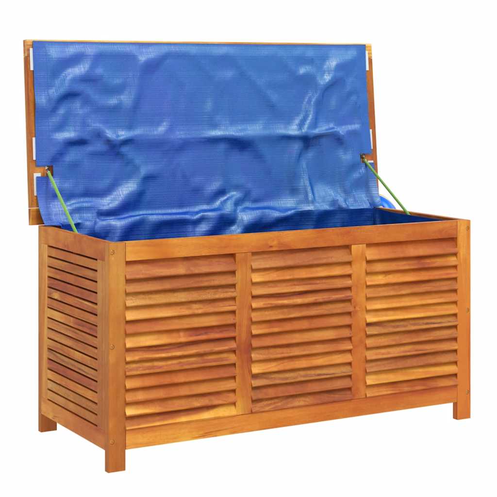 Garden Storage Box With Louver Solid Wood Acacia