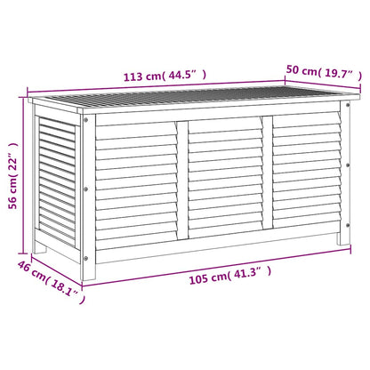 Garden Storage Box With Louver Solid Wood Acacia