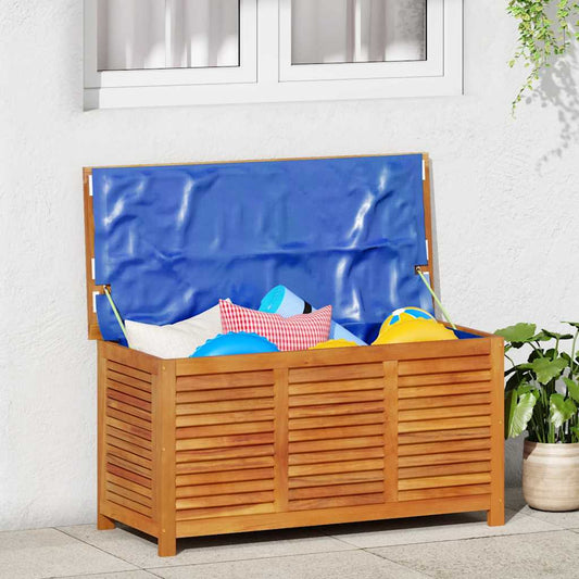 Garden Storage Box With Louver Solid Wood Acacia