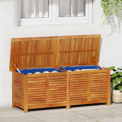 Garden Storage Box With Louver Solid Wood Acacia