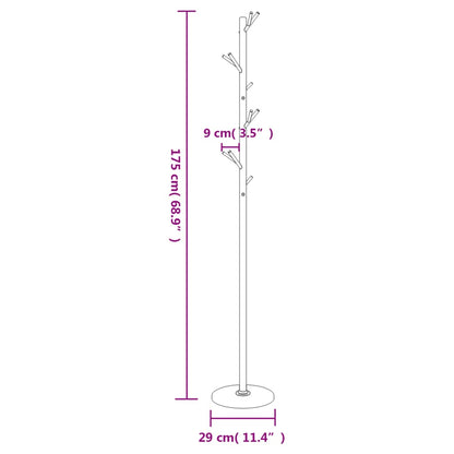Coat Stand 175 Cm Powder-Coated Iron