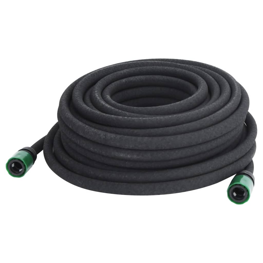Garden Soaker Hose Black 0.6" Rubber