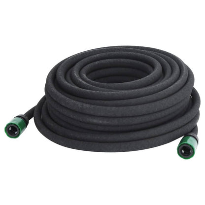 Garden Soaker Hose Black 0.6" Rubber