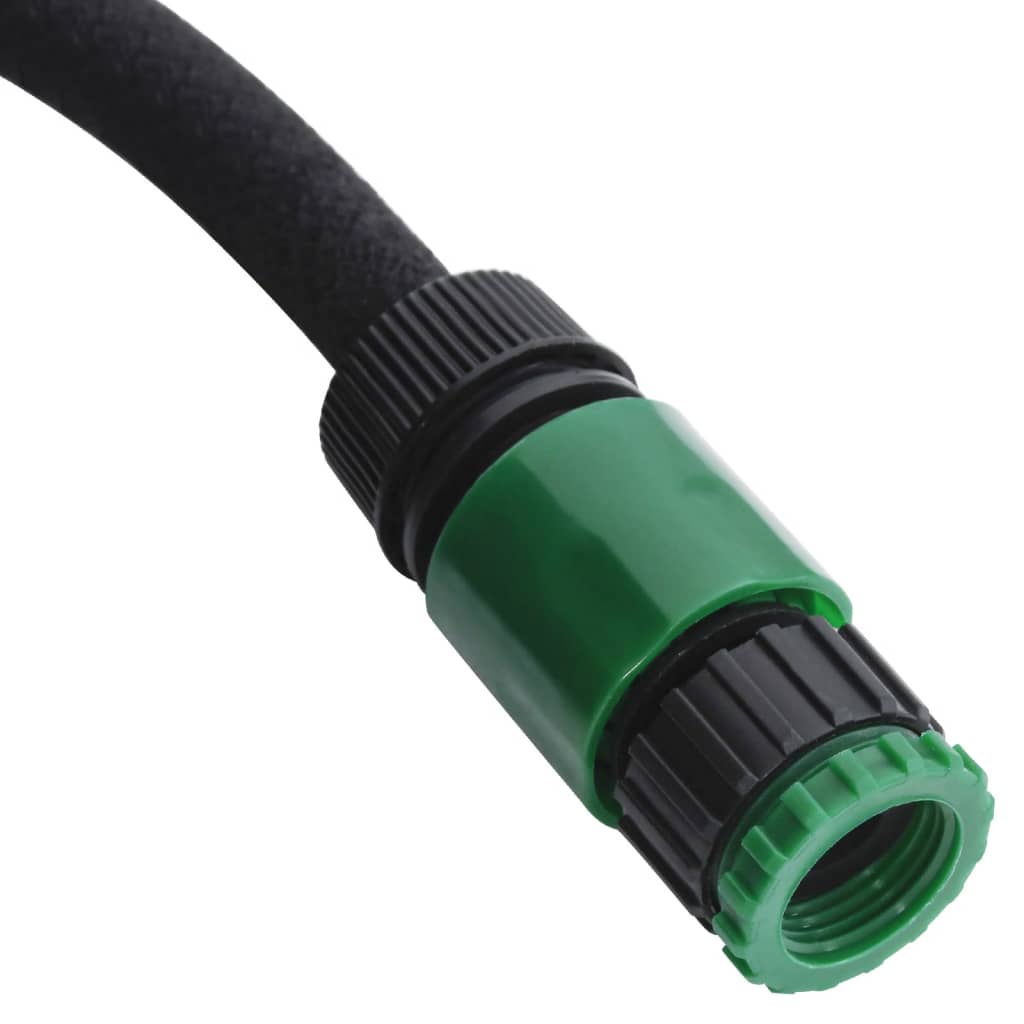 Garden Soaker Hose Black 0.6" Rubber