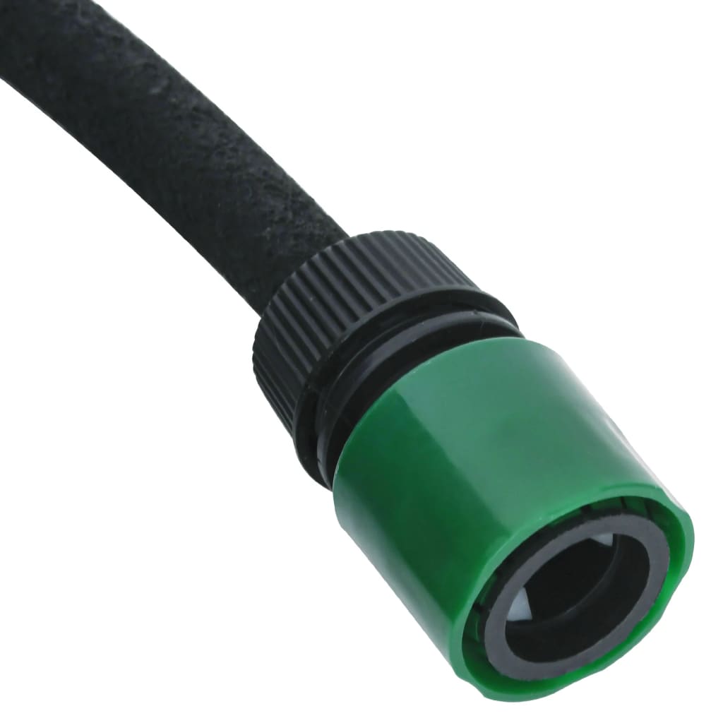 Garden Soaker Hose Black 0.6" Rubber