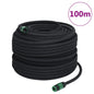 Garden Soaker Hose Black 0.6" Rubber