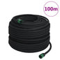 Garden Soaker Hose Black 0.6" Rubber