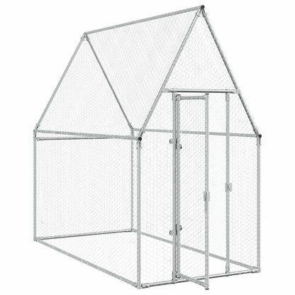 Chicken Cage Silver Galvanised Steel