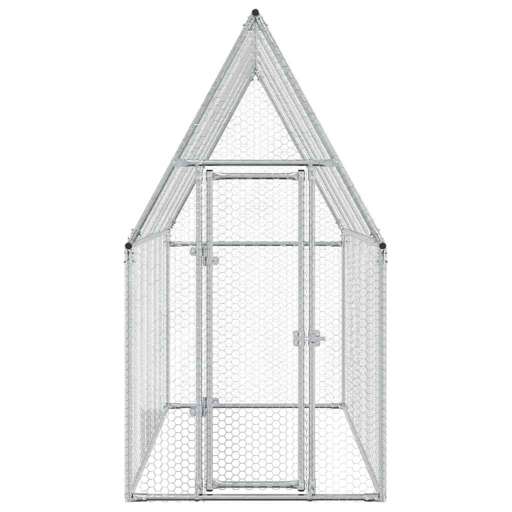 Chicken Cage Silver Galvanised Steel