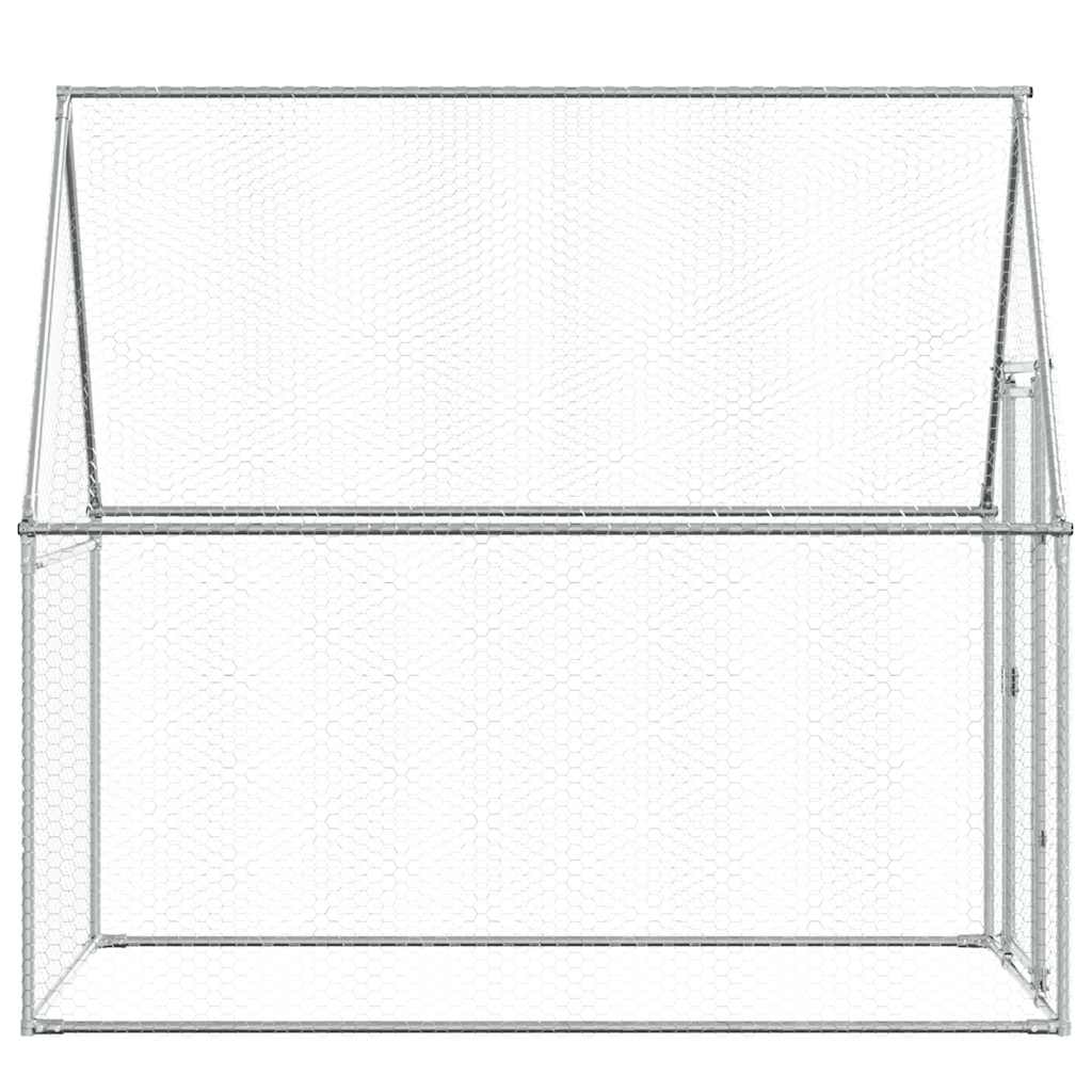 Chicken Cage Silver Galvanised Steel