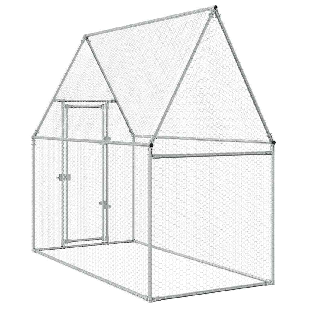 Chicken Cage Silver Galvanised Steel