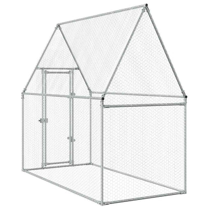 Chicken Cage Silver Galvanised Steel