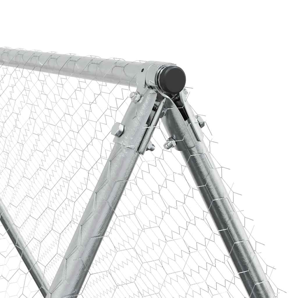 Chicken Cage Silver Galvanised Steel