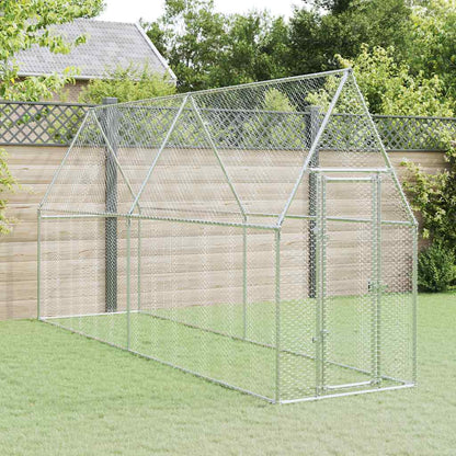 Chicken Cage Silver Galvanised Steel